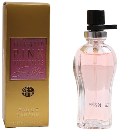 Real Time Fine Gold Pink Vibrations Eau de Parfum miniparfum tasformaat For Women 15ml