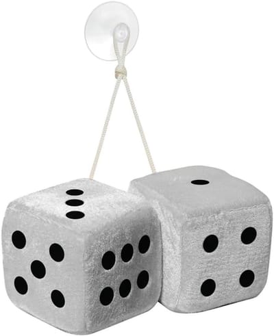 Set van 2 Grote Microvezel Dobbels - 10x10cm - Wit - Tuning Accessoire