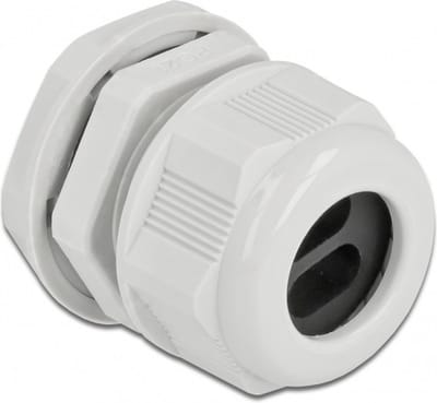 Kabelwartel PG21 voor platte kabel met twee kabelinvoer grijs 2 stuks