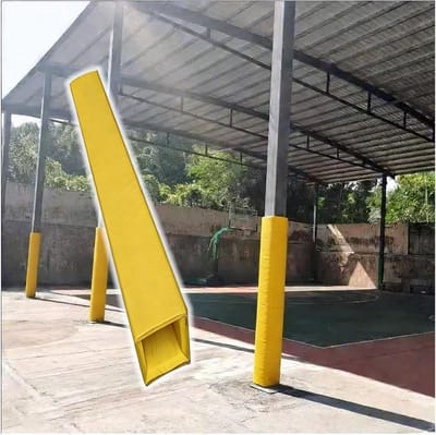 Paal Beschermhoes - Paalkussen Schuim - Veilig Sporten - Schokabsorberend - 122 cm Hoog - Zwart