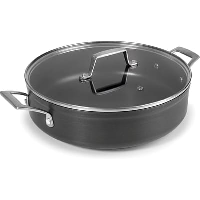 Ronde koekenpan met geanodiseerd aluminium deksel Lacor 28x8 cm