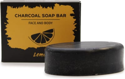 Houtskool Zeep Bar - Citroen - 85 gram - Vegan Hand & Body Zeep