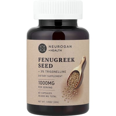 Neurogan Health, Fenegriekzaad + 3% Trigonelline, 60 Capsules (500 mg per capsule)