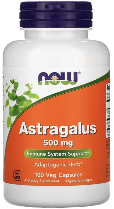 NOW Foods Astragalus 500 mg – 100 Vegetarische Capsules | Astragalus Wortel Supplement / Herbal Dietary Supplement
