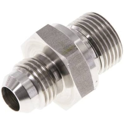 JIC  Dubbele Nippel G3/8'' X UNF 9/16''-18 RVS FKM 275bar