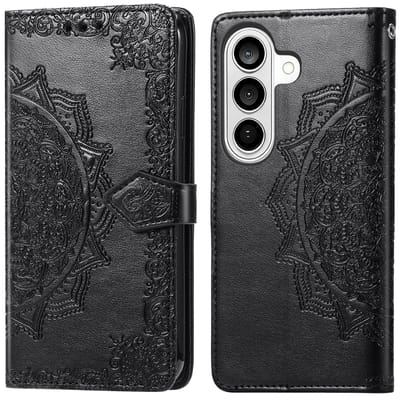 imoshion Hoesje - Geschikt voor Samsung Galaxy S26 - Mandala Bookcase - Zwart