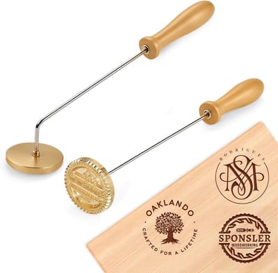 Hout Brandijzer - Gepersonaliseerd Stempel - Houtbewerking BBQ - Uniek Ontwerp - 25.4 cm