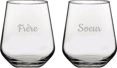 Drinkglas gegraveerd - 42,5cl - Frere & Soeur