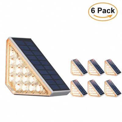 SmartLiving.Store - Tuinverlichting - Waterdichte Trapverlichting - Buitenverlichting - LED - Buitenlamp - Op Zonneenergie - 6 st.