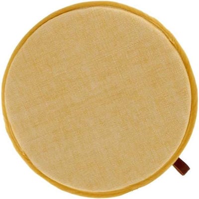 Unique Living | Chairpad rib 38cm Ø mellow yellow | Kussen woonkamer of slaapkamer