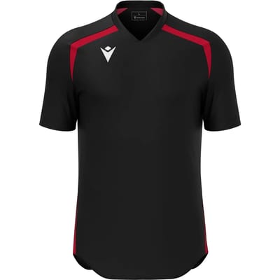 Macron Wyrm Shirt Korte Mouw Heren - Zwart / Rood | Maat: S