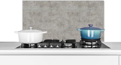Spatscherm keuken 90x45 cm - Kookplaat achterwand Beton - Oud - Grijs - Patronen - Muurbeschermer - Spatwand fornuis - Hoogwaardig aluminium