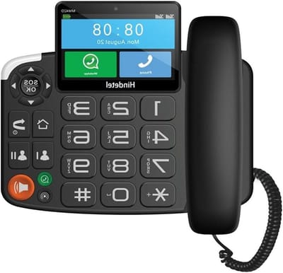 Draadloze Telefoon - Kantoor Telefoon - Video Bellen - Met Opnamefunctie - 30 x 22 x 6 cm - Zwart