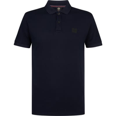 Petrol Industries - Heren Polo met korte mouwen SolNaciente - Blauw - Maat M