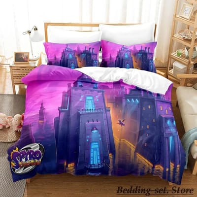 Spyro Reignited Trilogy Beddengoed Collectie Enkel Tweeling Volledig Queen King Size Bed Collectie Volwassen Kind Slaapkamer Dekbedovertrek Collecties Anime Spel 70x133cm 2pcs