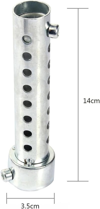 Motorgeluiddemper - Uitlaatdemper DB Killer - Geluid Verminderen - Universeel Verstelbaar - 42 mm - Zilver