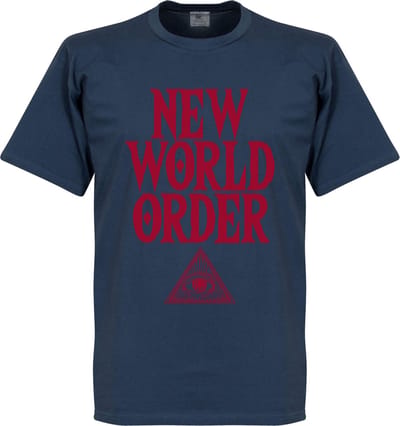 New World Order T-Shirt - Jeans Blauw - L