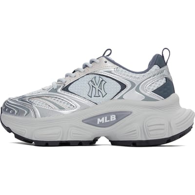 MLB Confortable Doux Polyvalent Mode Augmentant la Hauteur Basse Chaussures de Papa Baskets Unisexes Gris Clair 3ASHWD15N-50GRL 44 white