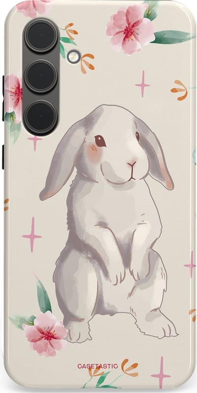 Casetastic Hoesje Geschikt voor Samsung S24 Plus - Stijlvolle Beschermende Duo-layer Case - Klein konijntje