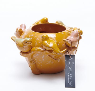 Vaas - Villa Pottery - Decoratie - Woondecoratie - porselein - waterdicht - Chico 1_2 Orange