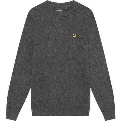Ronde hals trui van lamswol Lyle & Scott Blend