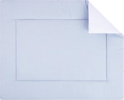 BINK Bedding Boxkleed Wafel (Pique) Soft Blue 80 x 100 cm - vulling fiberfill 400 grams - speelkleed - parklegger - katoen - wafel - softblue - lichtblauw