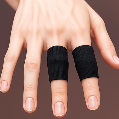 2 stuks Elastische en Ademende Vingerhandschoenen, Zacht en Comfortabel, Geschikt voor Basketbal, Volleybal, Tafeltennis Fitness, Voor Buitensporten 2pcs