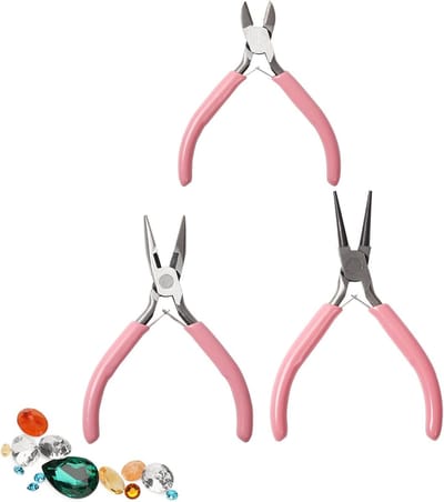 Sieradentang set - Mini tangen - Kralen rijgen - Precisie werk - 3-delig - Roze