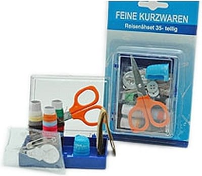 Kleding reparatie setje voor onderweg - reis setje - 35 delig - snelle reparaties - mini verpakking