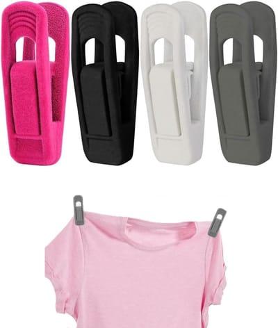 Verstelbare fluwelen kledinghangers met clips, ideaal voor broeken en delicate stoffen, verkrijgbaar in 4 kleuren