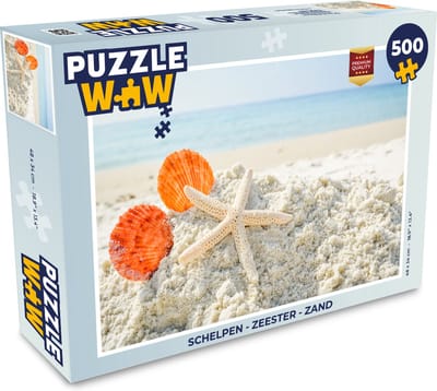 Puzzel Schelpen - Zeester - Zand - Legpuzzel - Puzzel 500 stukjes