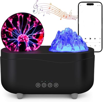 Luchtbevochtiger - Humidifier - aromatherapie diffuser - Met Aromatherapie - Met LED - Met Bluetooth luidspreker - 260ml - Voor thuiskantoor yoga - zwart