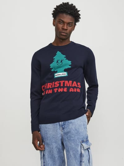 JACK&JONES - JORFESTIVE XMAS KNIT CREW NECK - Heren - Gebreide truien