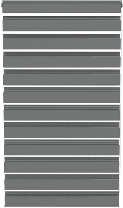 ACXIN Zebra Rollo Klemmfix - Zonder Boren - Lichtdoorlatend en Verduisterend - 90x150cm Grijs