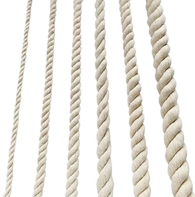 Dik Katoenen Touw 20 mm - Terrastouw voor Tuin en Macramé Plantenhangerset (2 m)
