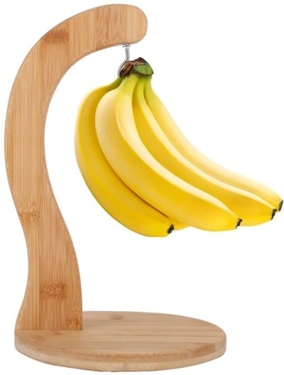 IMstore - Houten Bananenhouder - Bananenhanger - Rustieke Stijl - Houtkleur