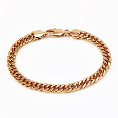 Dames - Heren Cubaanse Rosé Vergulde Armband XUPING