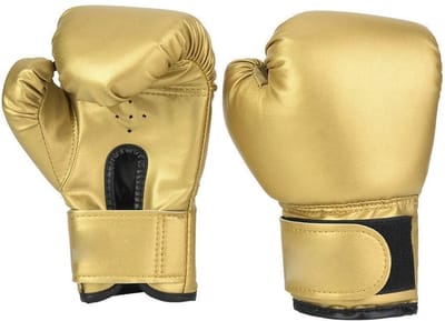 Dailygoods- Bokshandschoenen Goud - PU Lederen - Zachte Spons - Ventilatiegaten - Klittenband - Voor Sparring/Training - Vechtsporthandschoenen