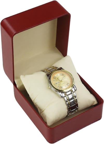 Enkele reis horlogekoffer van PU leer, sieradenopslag, organizer met uitneembare kussen, draagbare vierkante horlogebox, armbandhouder voor diverse horloges en accessoires