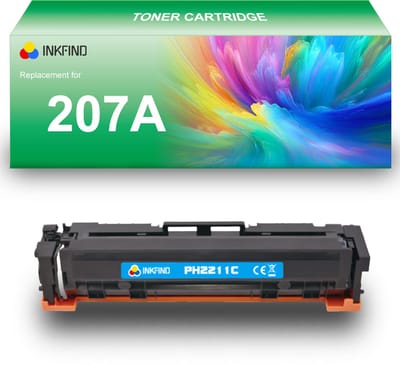 INKFIND 207A (W2211A) Cyaan tonercartridge compatibel met HP 207A (W2211A) Cyaan toner cartridge - 1-pack Cyaan