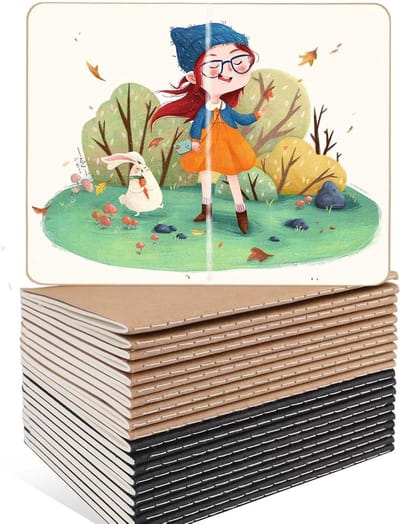 Zaknotitieboekjes - Mini notitieblokken - Ideeën noteren - Blanco kaft om te personaliseren - 3.5 x 5.5 inch - 2 kleuren