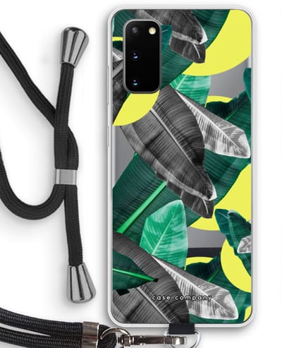 Case Company® - Hoesje met koord geschikt voor Samsung Galaxy S20 hoesje met Koord - Fantasie jungle - Telefoonhoesje met Zwart Koord - Bescherming aan alle Kanten en Over de Schermrand