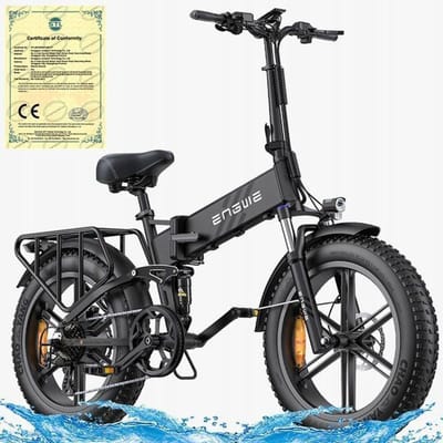 Elektrische fiets - ENGWE - ENGINE PRO 2.0 - Motor 1200W - Batterij 52V 16Ah - Actieradius 110 km zwart