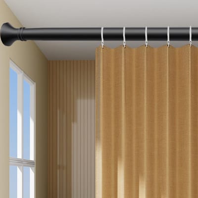 Verstelbare Gordijnroede - Telescopische Stang - Geen Boor nodig - Eenvoudige Installatie - 360-450 cm - Zwart