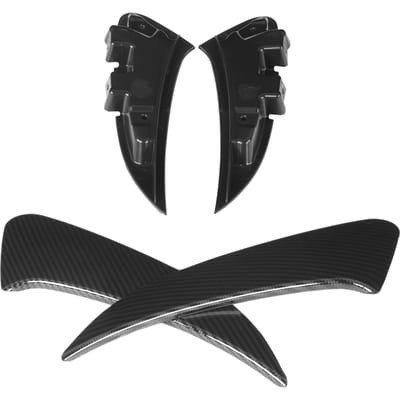 2 STUKS Achterbumper Luchtuitlaat Cover Koolstofvezel Stijl Vervanging voor Mercedes Benz CLA C118 CLA35 CLA45 AMG 2020‑2021 black