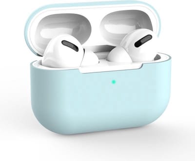 Hoesje geschikt voor Apple AirPods Pro - Siliconen case - AirPods cover - Protective case - Beschermhoes - Hoes oortjes - Softcase - Oplaadcase bescherming - Krasbestendig - Lichtblauw - 1 stuk - Jony