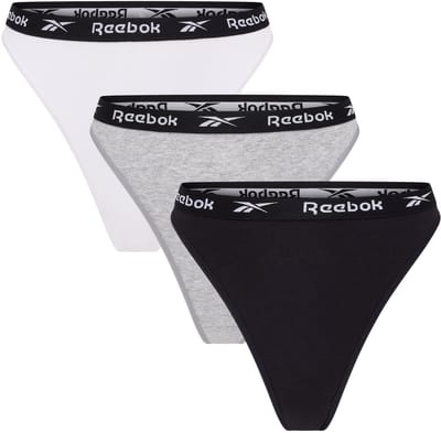 Reebok String Lotty - Maat XS - 3 Pack - Zwart/Wit/Grijs