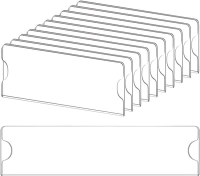 Naambord Houder - Acryl Plaat - Kantoor Deur - U-vorm Ontwerp - 20 x 5 cm - Transparant