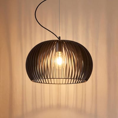 Lindby - hanglamp - 1licht - Metaal - H: 29 cm - E27 - zwart