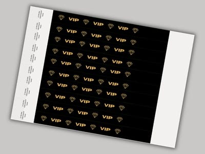 Tyvek Polsbandjes | VIP Zwart | 50 Stuks
